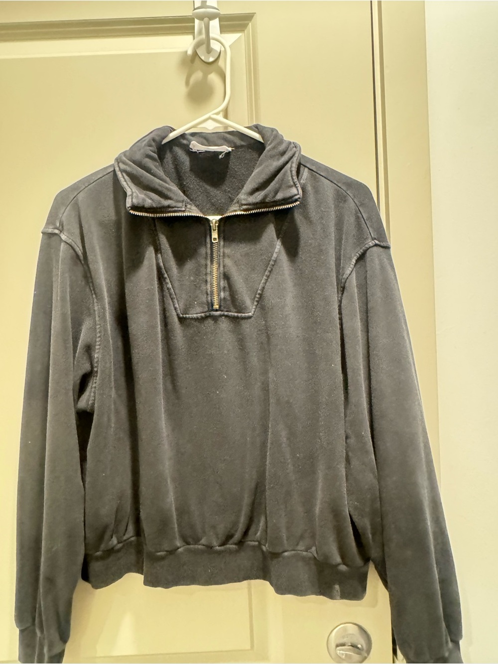 Double Zero Charcoal Gray Quarter-Zip Pullover Sweatshirt